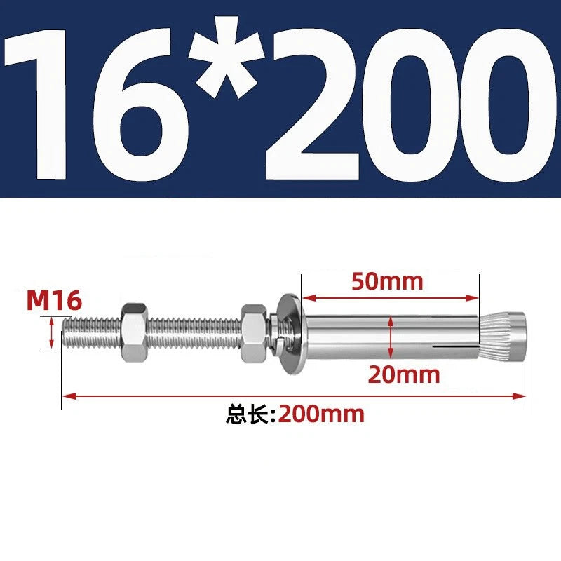 M6-M20 Stainless Steel Concrete Expansion Anchor Bolts – Extra Long