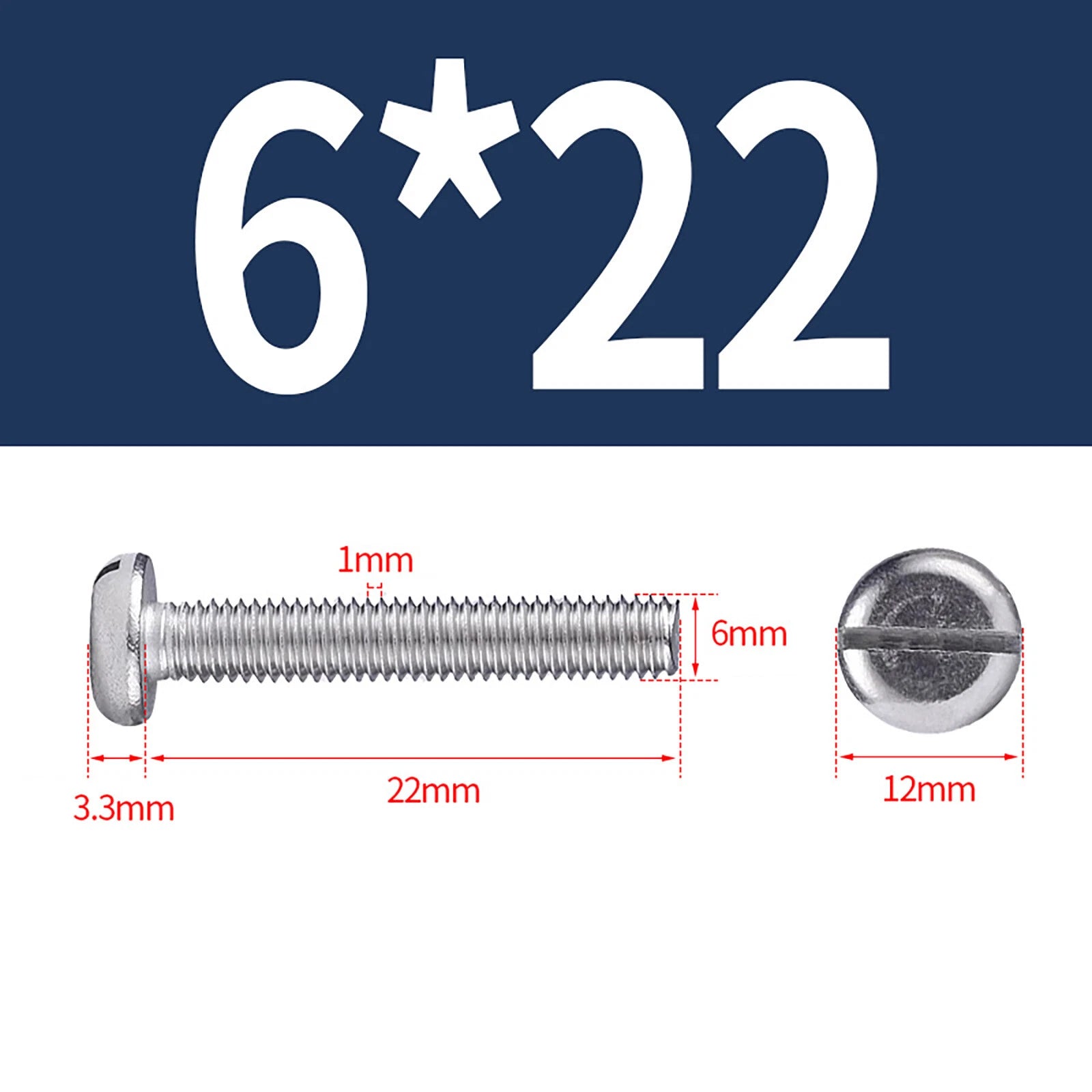 M1.6 to M10 Slotted Cheese Head Machine Screws | A2 Stainless Steel DIN 84