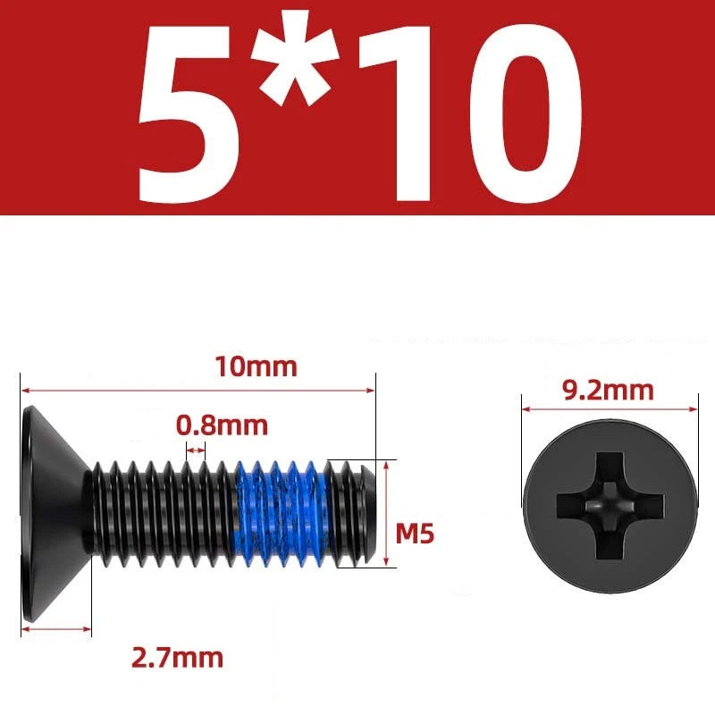 M1.2–M6 Phillips Flat Head Machine Screws | Carbon Steel | Black & Nickel Plated