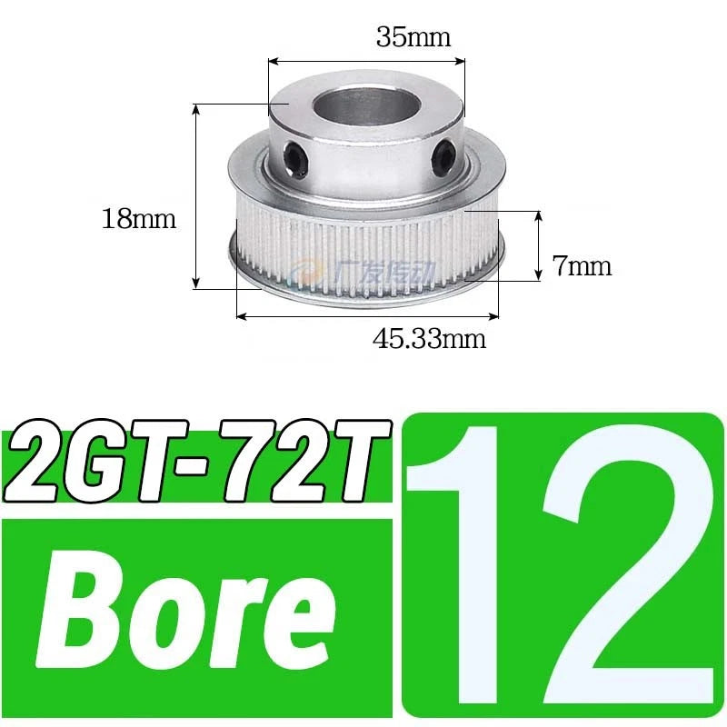 GT2 Timing Belt Pulley 16-100 Teeth 6-10mm Teeth Width Bore 3mm-25mm For 3D
