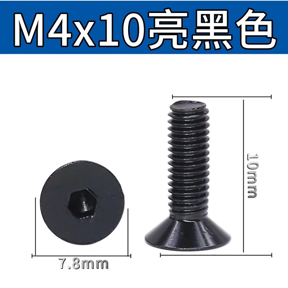 M3.5 / M4 Countersunk Hex Socket Screws — Anodized Aluminum Alloy, 10 Colors