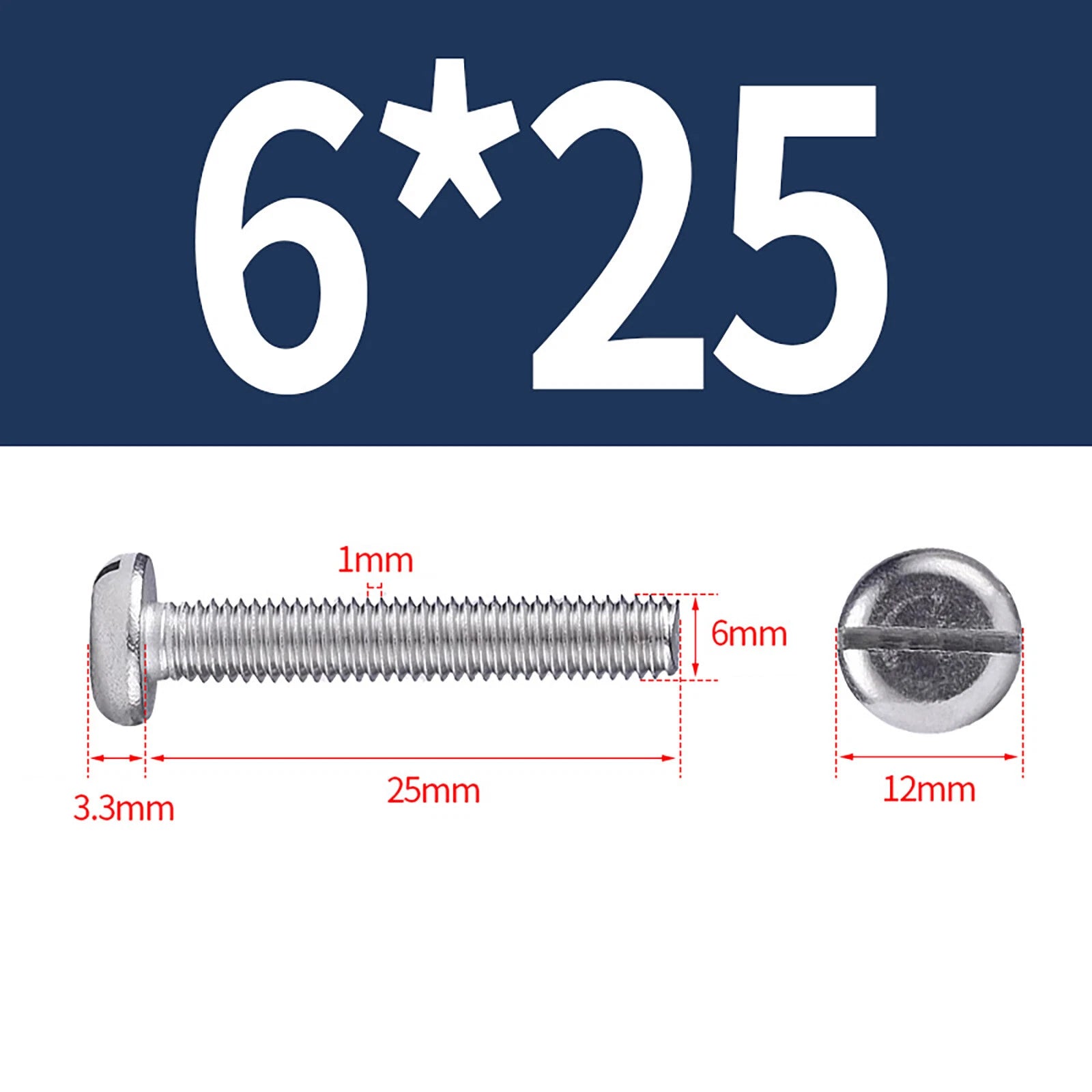 M1.6 to M10 Slotted Cheese Head Machine Screws | A2 Stainless Steel DIN 84