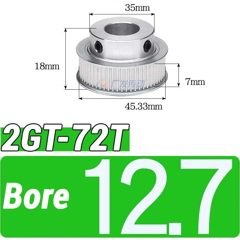GT2 Timing Belt Pulley 16-100 Teeth 6-10mm Teeth Width Bore 3mm-25mm For 3D