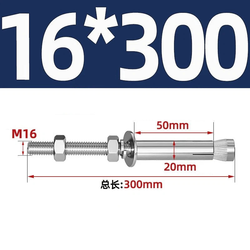 M6-M20 Stainless Steel Concrete Expansion Anchor Bolts – Extra Long