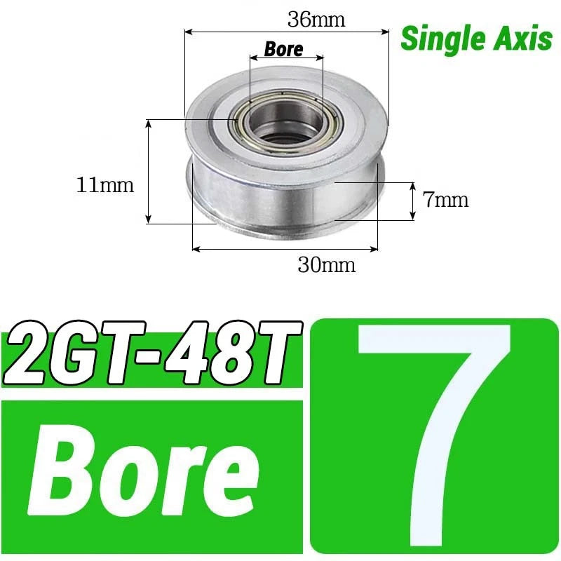 GT2 Timing Belt Pulley 16-100 Teeth 6-10mm Teeth Width Bore 3mm-25mm For 3D