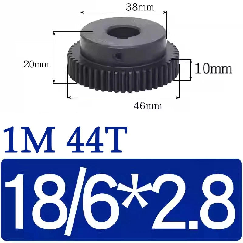 Spur Gears 1 Mod Transmission Gear With Step 45# Steel Pinion Motor Gear 30T~44T