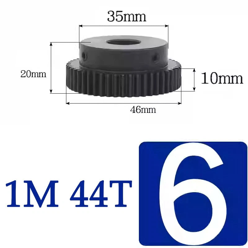 Spur Gears 1 Mod Transmission Gear With Step 45# Steel Pinion Motor Gear 30T~44T