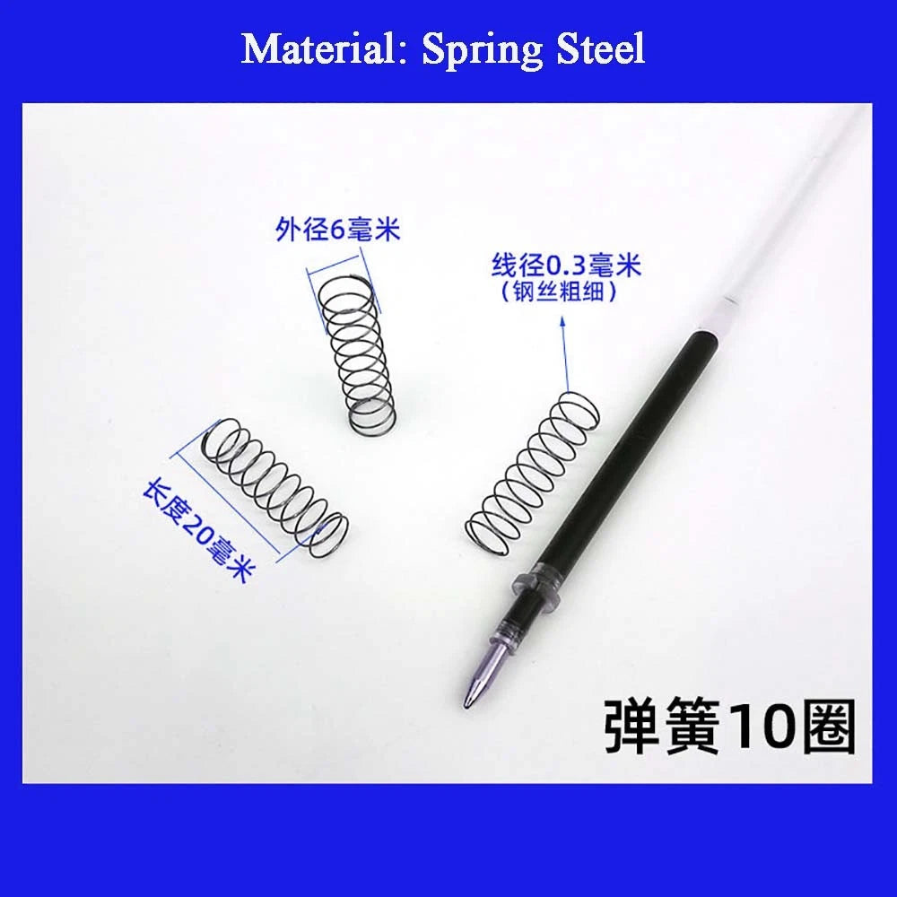 Spring Steel Small Compression Spring 0.2/0.3/0.4mm Wire Diameter 3-50mm Length