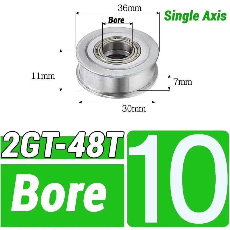 GT2 Timing Belt Pulley 16-100 Teeth 6-10mm Teeth Width Bore 3mm-25mm For 3D