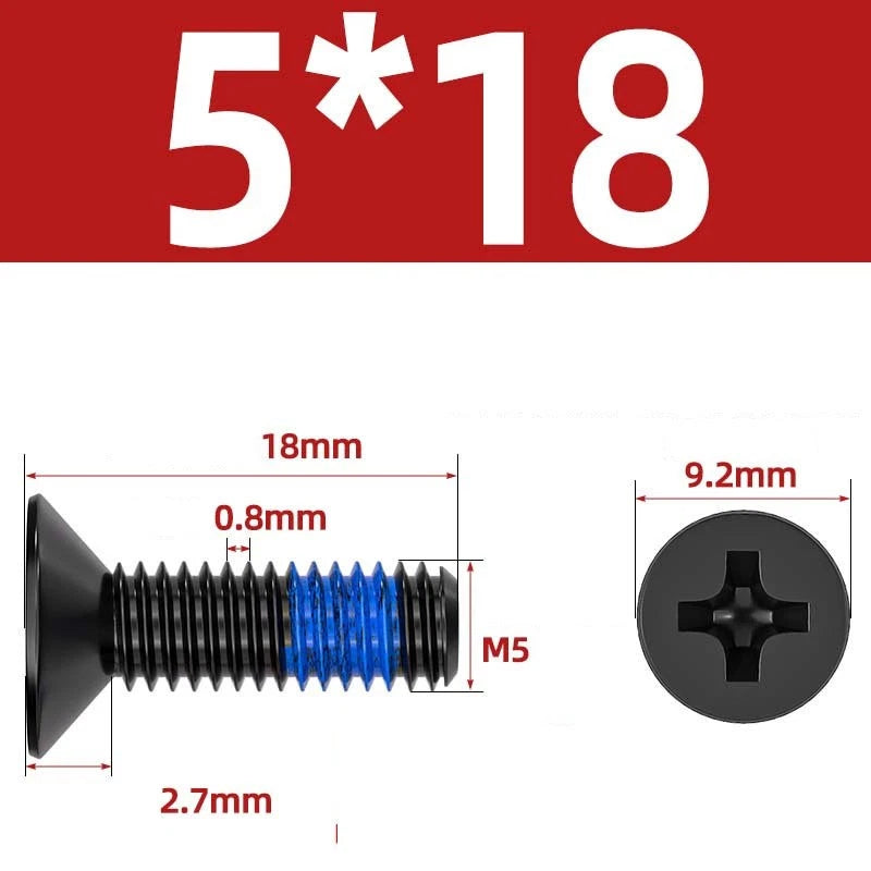 M1.2–M6 Phillips Flat Head Machine Screws | Carbon Steel | Black & Nickel Plated