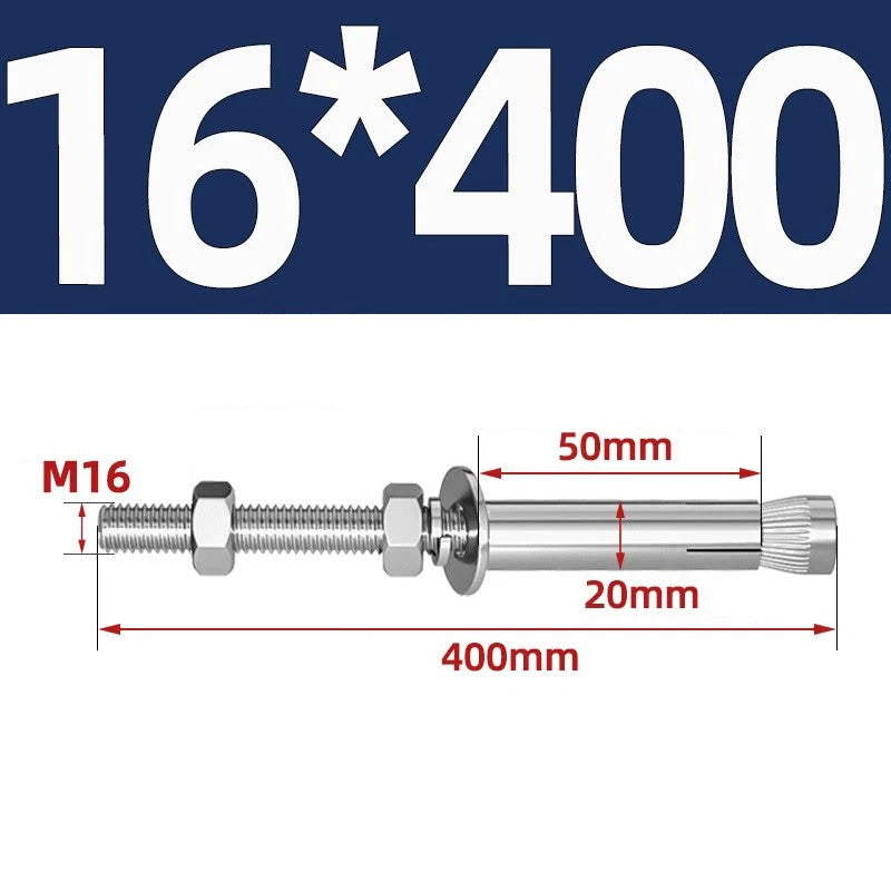 M6-M20 Stainless Steel Concrete Expansion Anchor Bolts – Extra Long