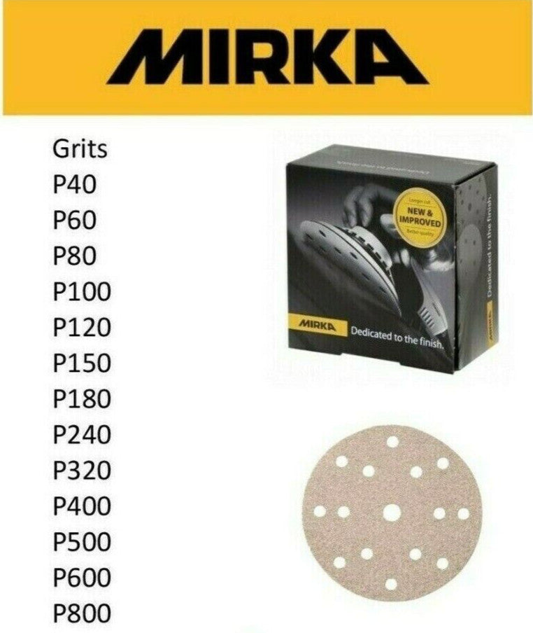150mm 6" Wet or Dry Hook & Loop Sanding Discs P60-P10000 Grit Sandpaper DA Pads