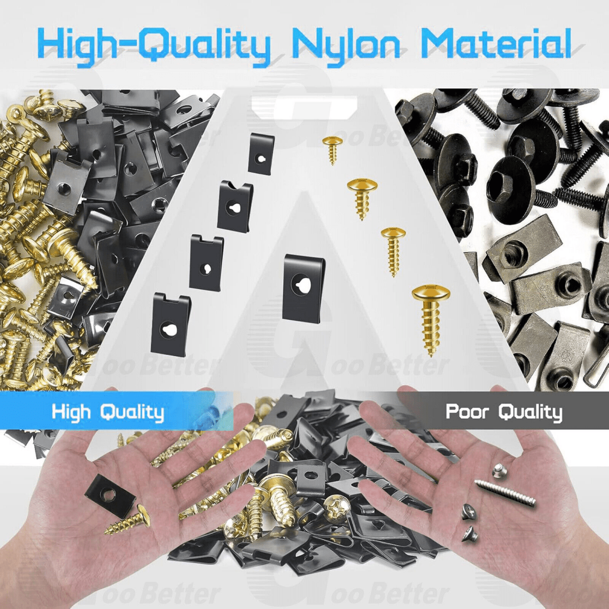 170Pcs Car Screw Clip Body Fender Bumper Retainer U Nut Clips Gasket Fastener Set - HomeDIYer