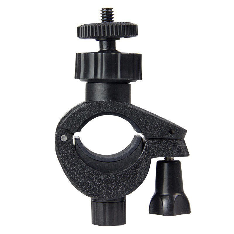 Bike Handlebar Clamp Mount with 1/4" Ball Head — 360° Rotating, Fits 15–30mm Tubes - HomeDIYer