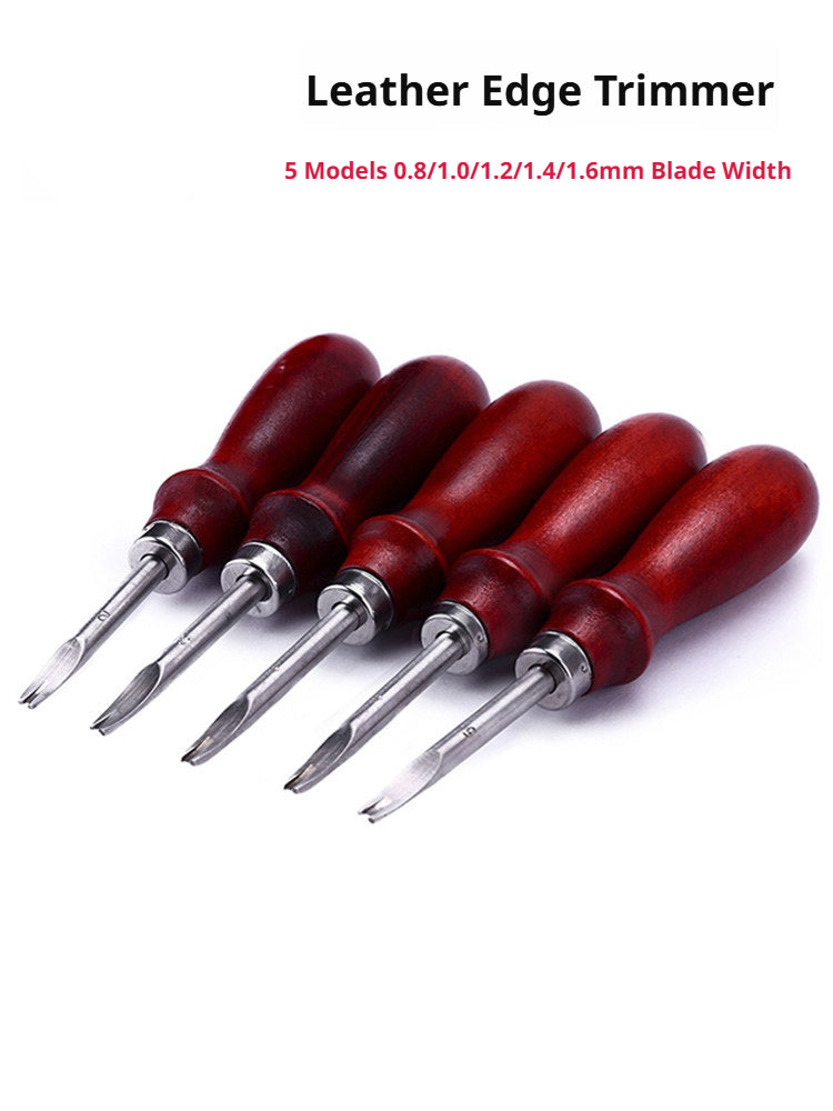 Leather Edge Trimmer / Beveler – 5 Sizes 0.8‑1.6mm for Vegetable‑Tanned Leather