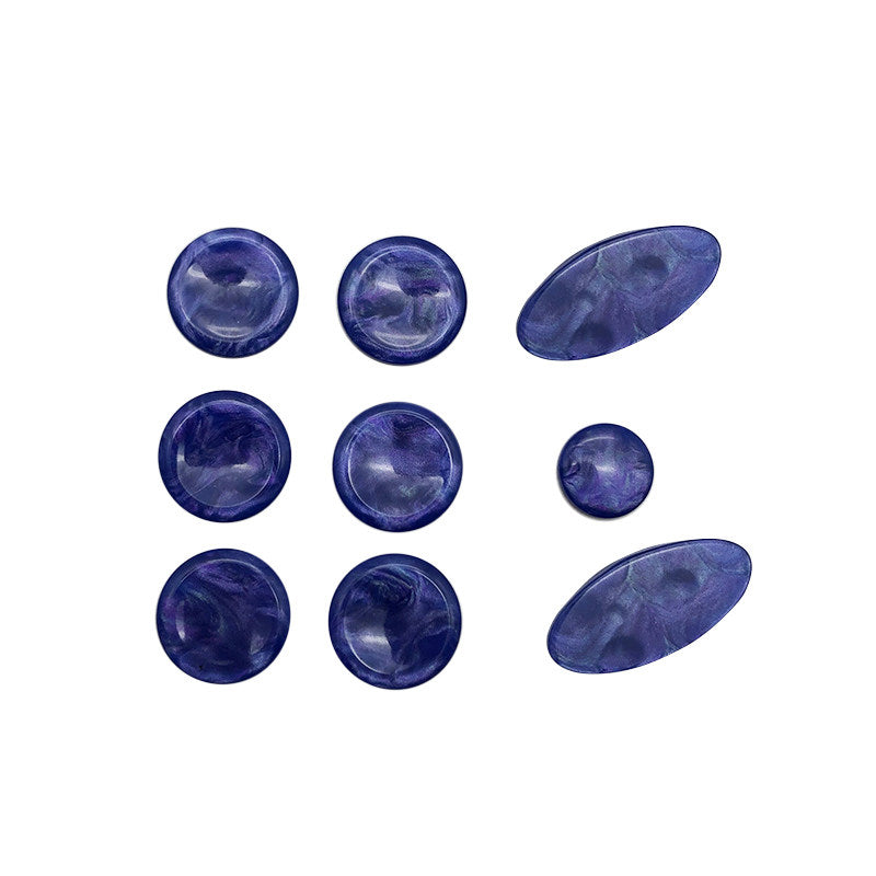 Saxophone Mica Snap Button Set – 9pcs Key Buckle Clips for Alto, Tenor, Soprano (Beige, Blue, Khaki)