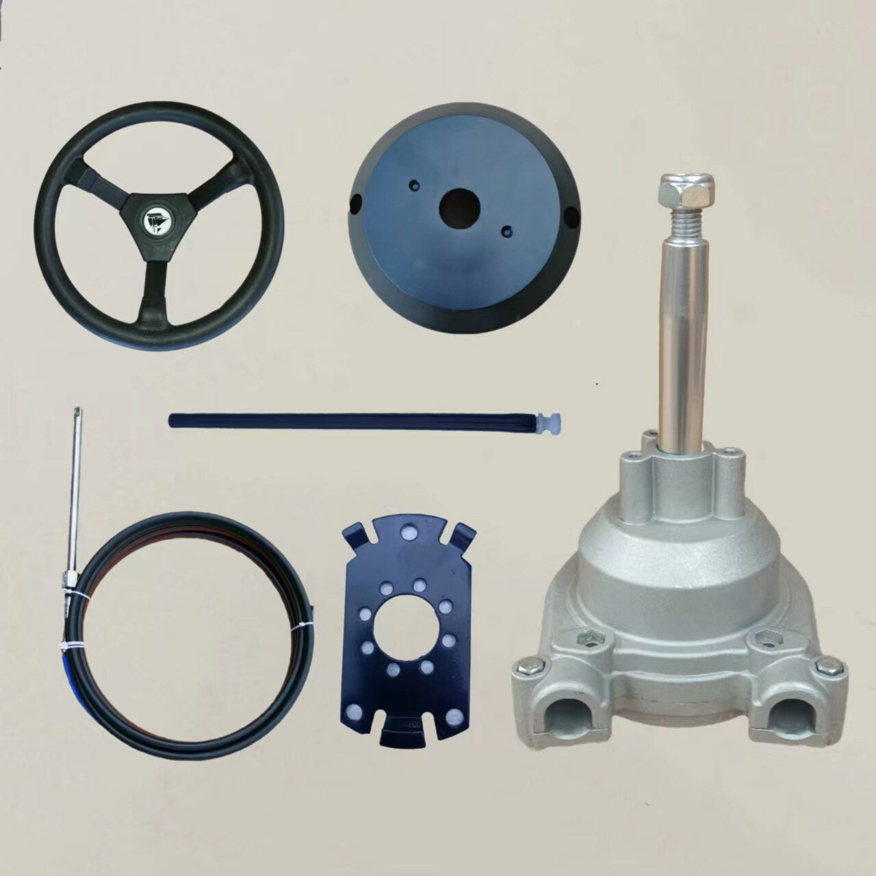 Marine Rotary Steering System & Cable — Planetary Gear Helm Kit or Cable-Only for Outboard Boats
