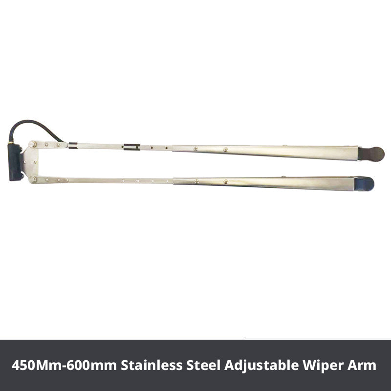 Marine Windshield Wiper Kit – 316 Stainless Steel Wiper Motor, Blade, Arm & Switch for Yachts, Sailboats & Cargo Ships, 12V / 24V