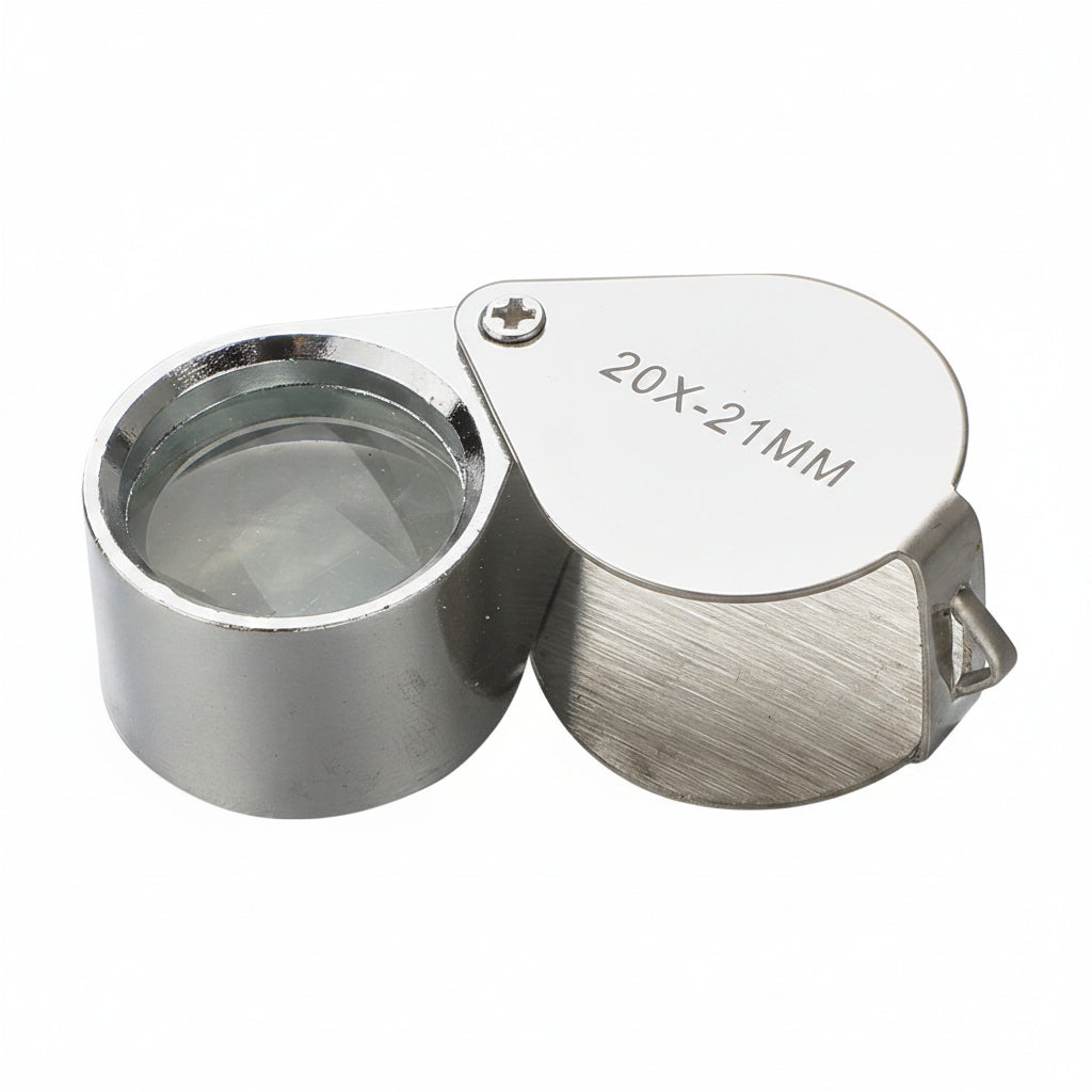 10x/20x/30x Foldable Jewelry Loupe – Triplet Lens, Metal Body