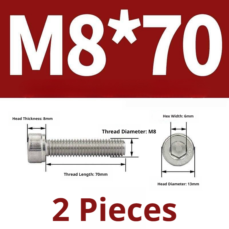 316 Stainless Steel Socket Head Cap Screws – Hex Allen Bolt, M2–M20, GB/T Standard, 4.8 Grade