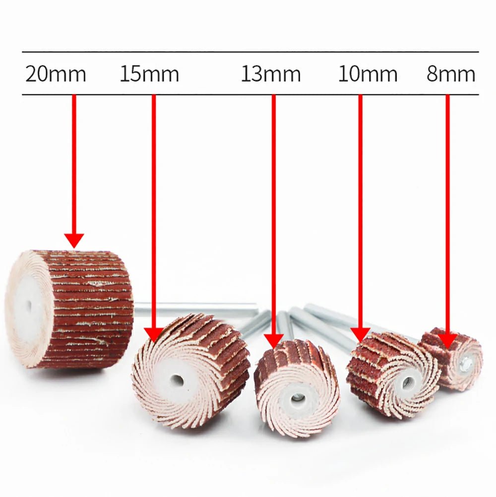 3mm Dia Sanding Flap Disc Grinding Flap Wheels Brush Sand For Dremel Accessories Tools For Abrasive Grinder Rotary For - HomeDIYer