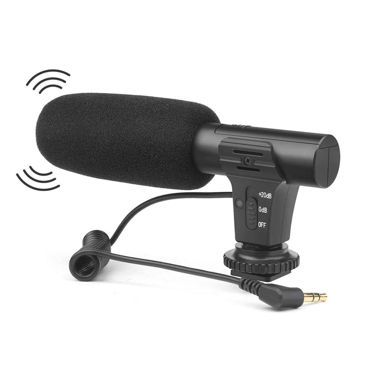 On - Camera Shotgun Microphone with Cold Shoe Mount for DSLR & Mirrorless - HomeDIYer