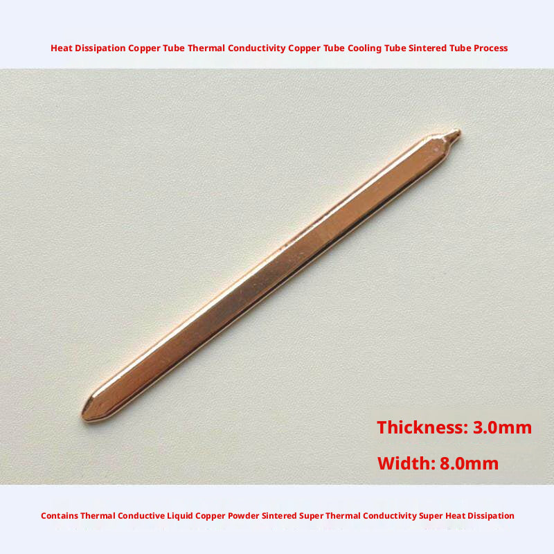 DIY Copper Heat Pipe – Flat Sintered Liquid-Filled Thermal Tube for Laptop CPU GPU Heatsink Repair