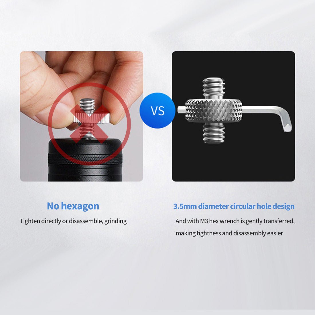 1/4" to 1/4" Double Male Threaded Screw Adapter for Camera Tripod Mount GoPro Action Cam - HomeDIYer