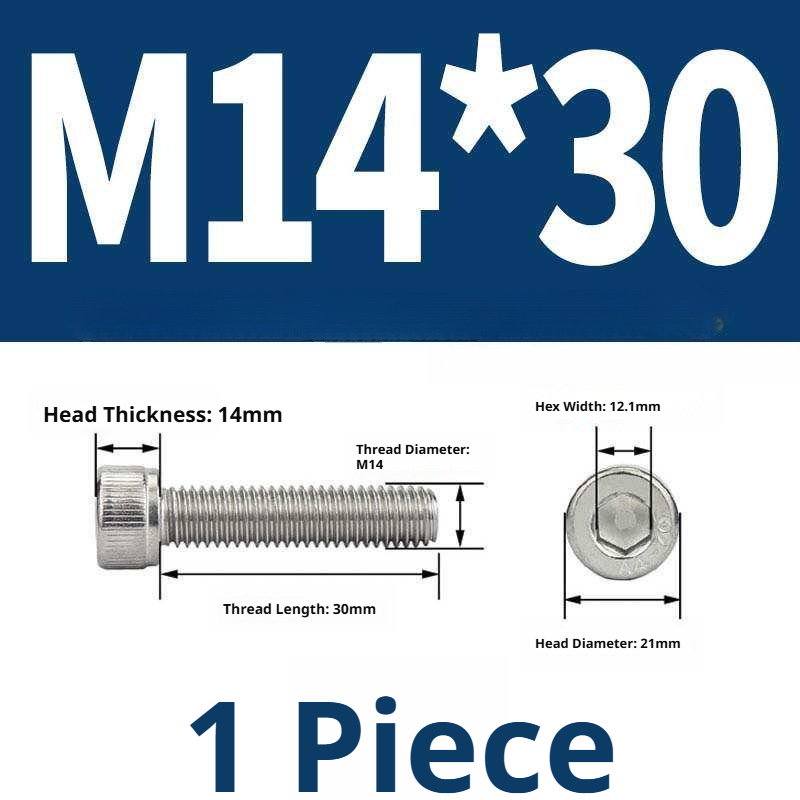 316 Stainless Steel Socket Head Cap Screws – Hex Allen Bolt, M2–M20, GB/T Standard, 4.8 Grade