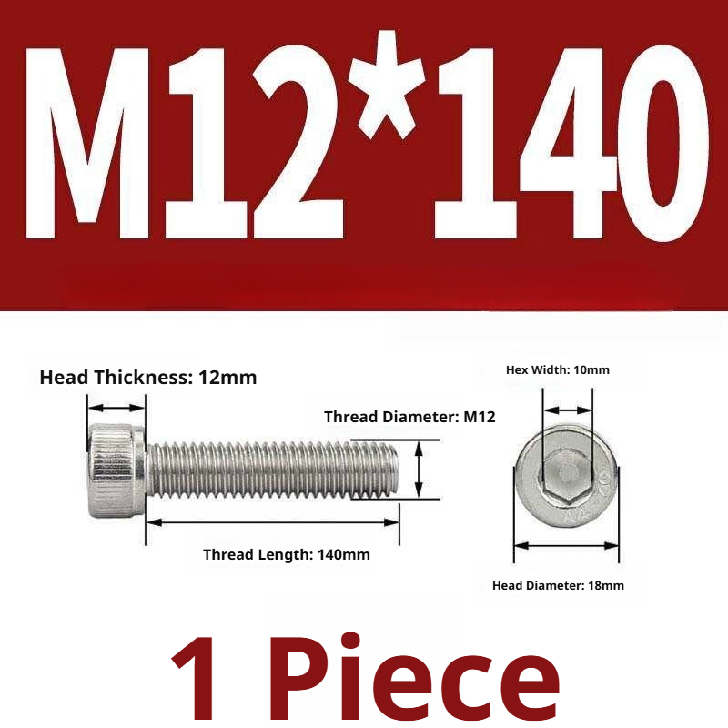 316 Stainless Steel Socket Head Cap Screws – Hex Allen Bolt, M2–M20, GB/T Standard, 4.8 Grade