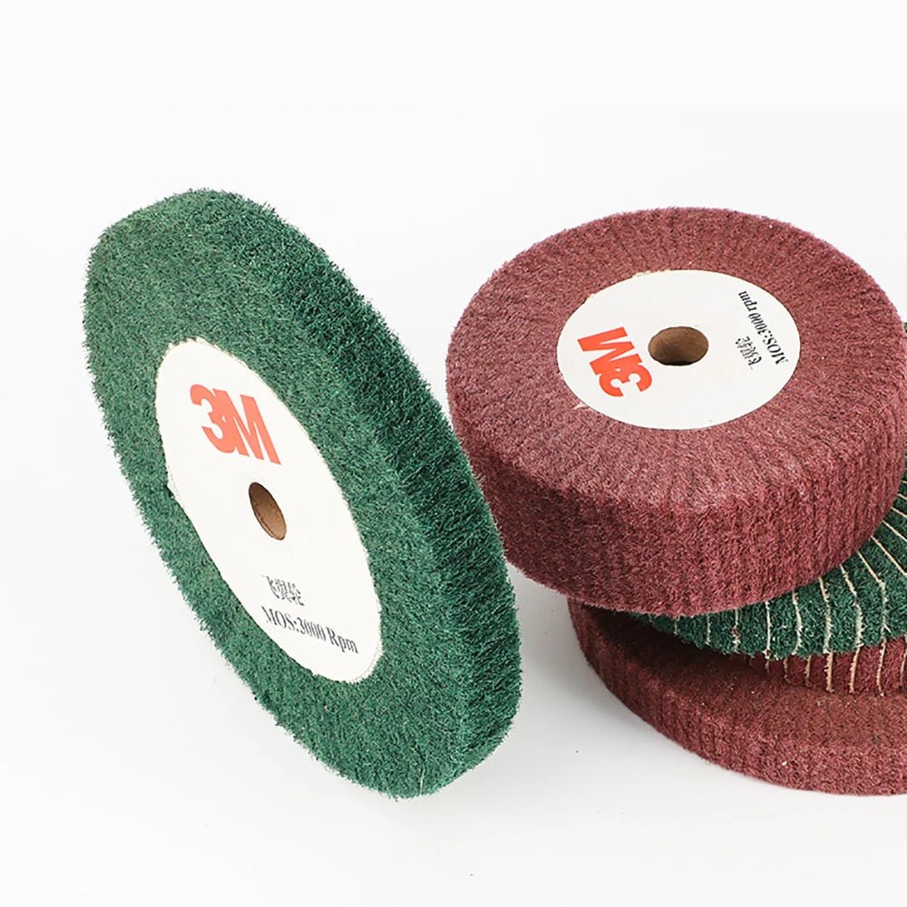 150/200/250/300mm Nylon Fibre Flap Wheel Polishing Sanding Discs Pads Abrasive Green/Red - HomeDIYer
