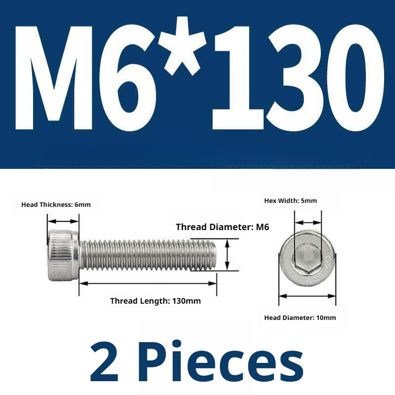 316 Stainless Steel Socket Head Cap Screws – Hex Allen Bolt, M2–M20, GB/T Standard, 4.8 Grade