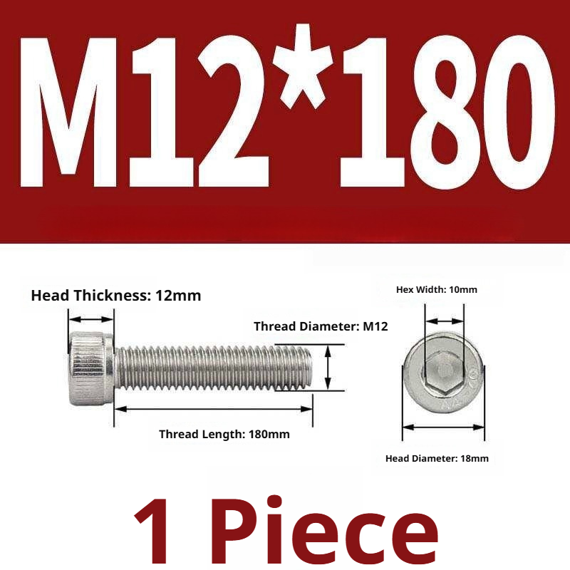 316 Stainless Steel Socket Head Cap Screws – Hex Allen Bolt, M2–M20, GB/T Standard, 4.8 Grade