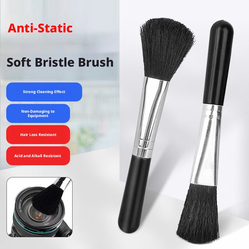 Anti - Static Soft Cleaning Brush for DSLR Camera, Keyboard & Electronics – Wool Bristle Dust Removal Tool - HomeDIYer