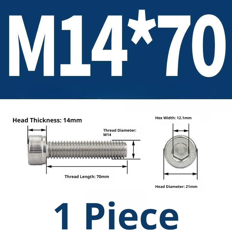 316 Stainless Steel Socket Head Cap Screws – Hex Allen Bolt, M2–M20, GB/T Standard, 4.8 Grade