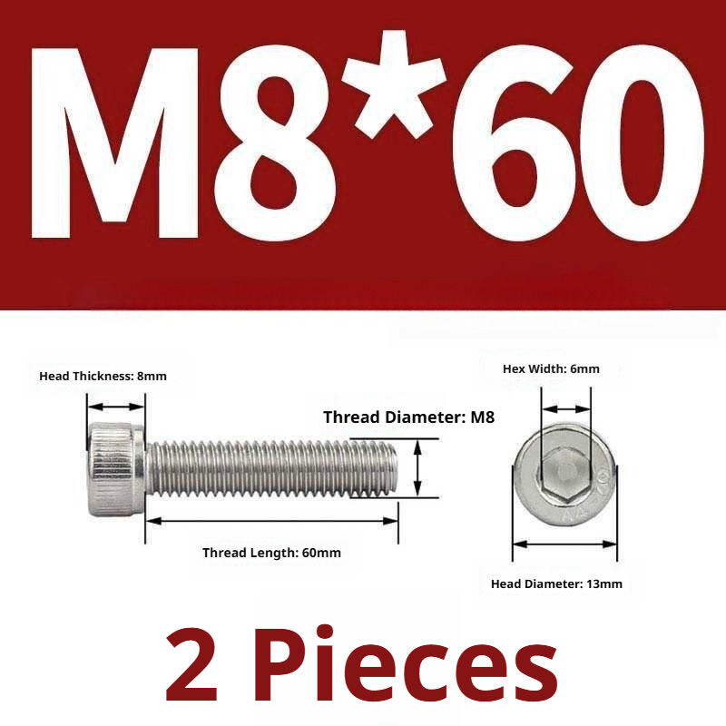 316 Stainless Steel Socket Head Cap Screws – Hex Allen Bolt, M2–M20, GB/T Standard, 4.8 Grade