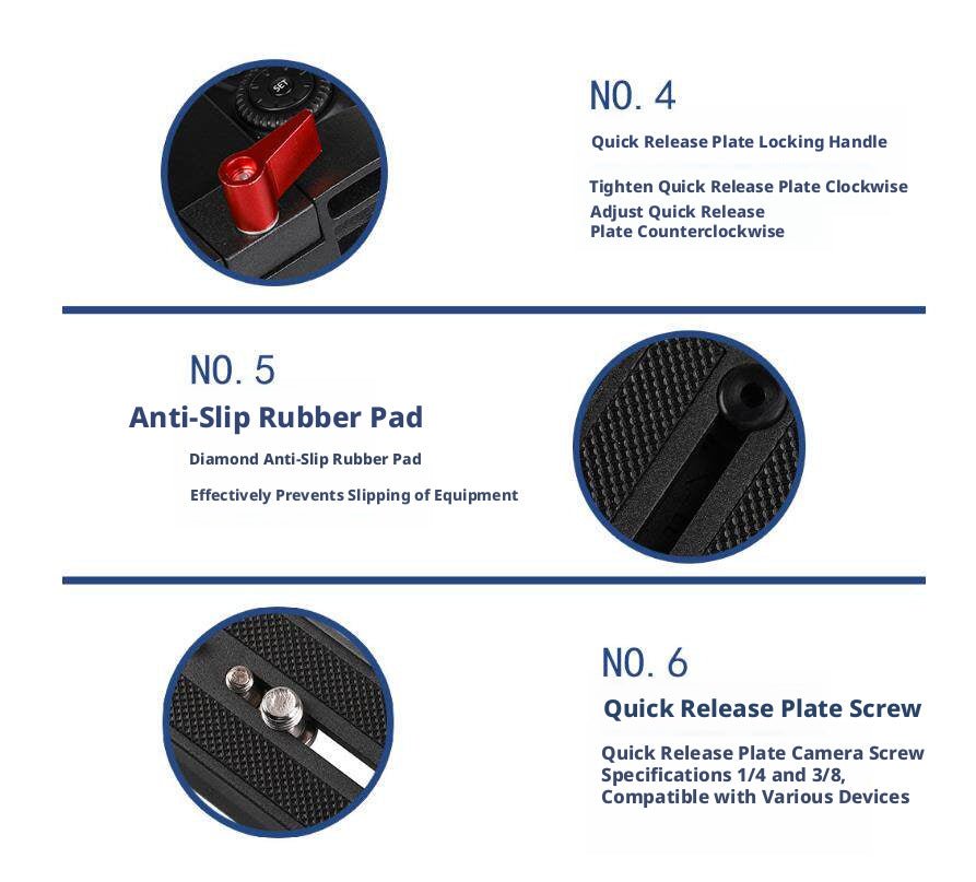P200 Quick Release Plate Clamp for Manfrotto 577 500AH 701HDV 503HDV Q5 Tripod Head - HomeDIYer