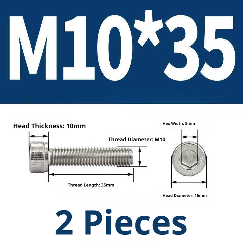 316 Stainless Steel Socket Head Cap Screws – Hex Allen Bolt, M2–M20, GB/T Standard, 4.8 Grade