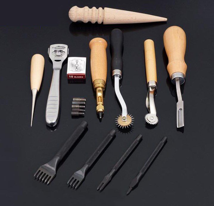 19-Piece Leather Craft Tools Kit – Hand Sewing Starter Set for Wallets, Bags & DIY Projects