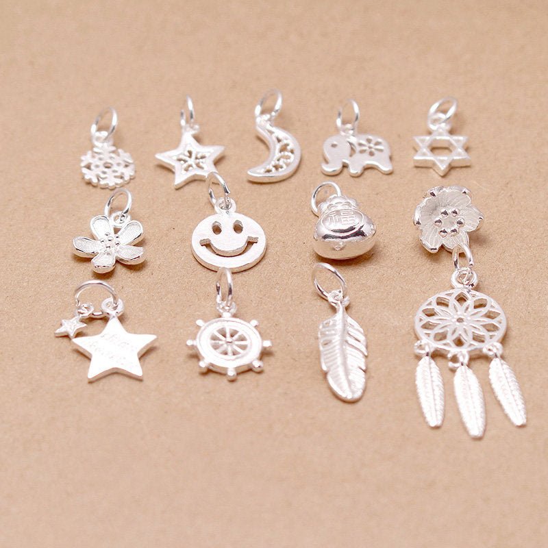 s925 Sterling Silver Pendants & Beads – 40+ Shapes for DIY Red String Bracelets, Crystal Jewelry, Handmade Weaving Accessories - HomeDIYer