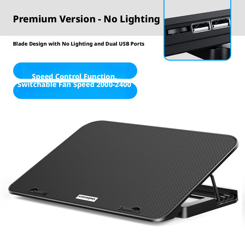 Laptop Cooling Pad with Fan Speed Control & Adjustable Stand – Quiet Cooler for 14–15.6" Gaming Laptops, Compatible with MacBook, Dell, ASUS, Lenovo, HP