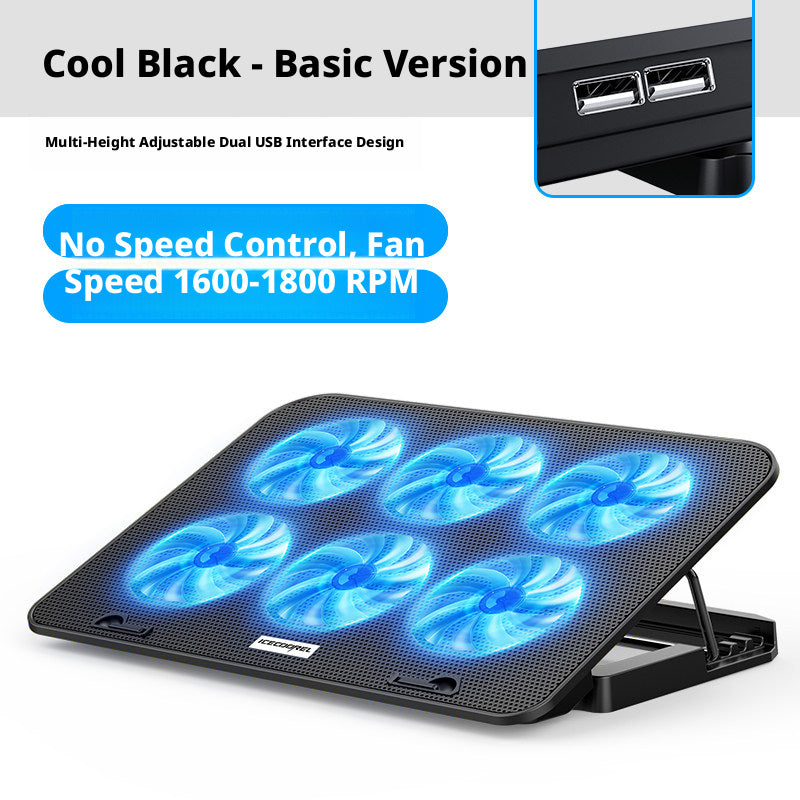Laptop Cooling Pad with Fan Speed Control & Adjustable Stand – Quiet Cooler for 14–15.6" Gaming Laptops, Compatible with MacBook, Dell, ASUS, Lenovo, HP