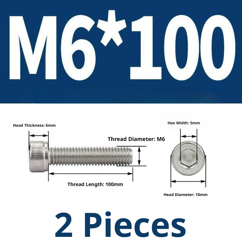 316 Stainless Steel Socket Head Cap Screws – Hex Allen Bolt, M2–M20, GB/T Standard, 4.8 Grade