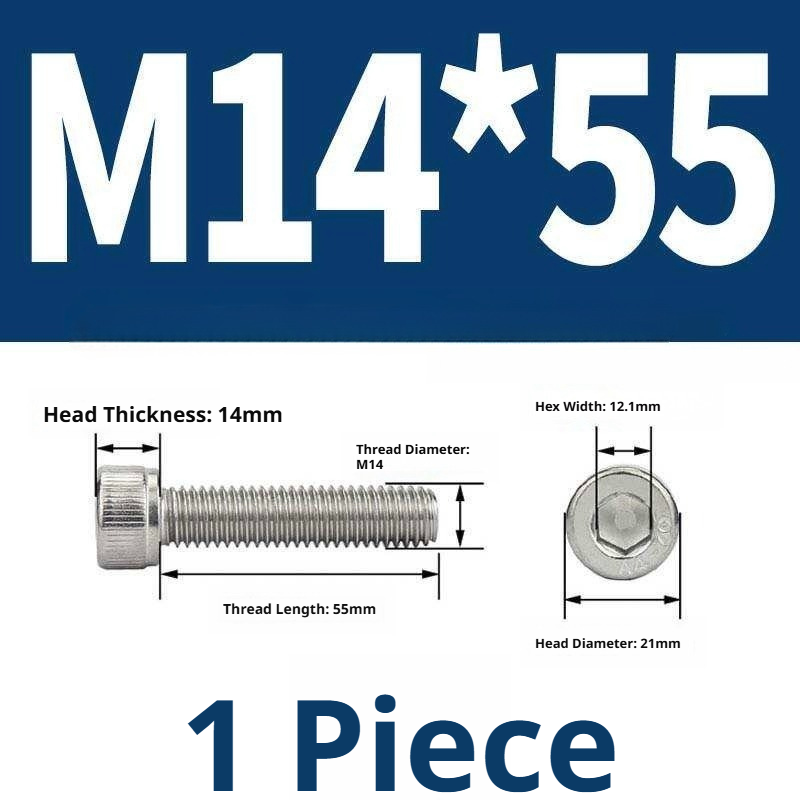 316 Stainless Steel Socket Head Cap Screws – Hex Allen Bolt, M2–M20, GB/T Standard, 4.8 Grade