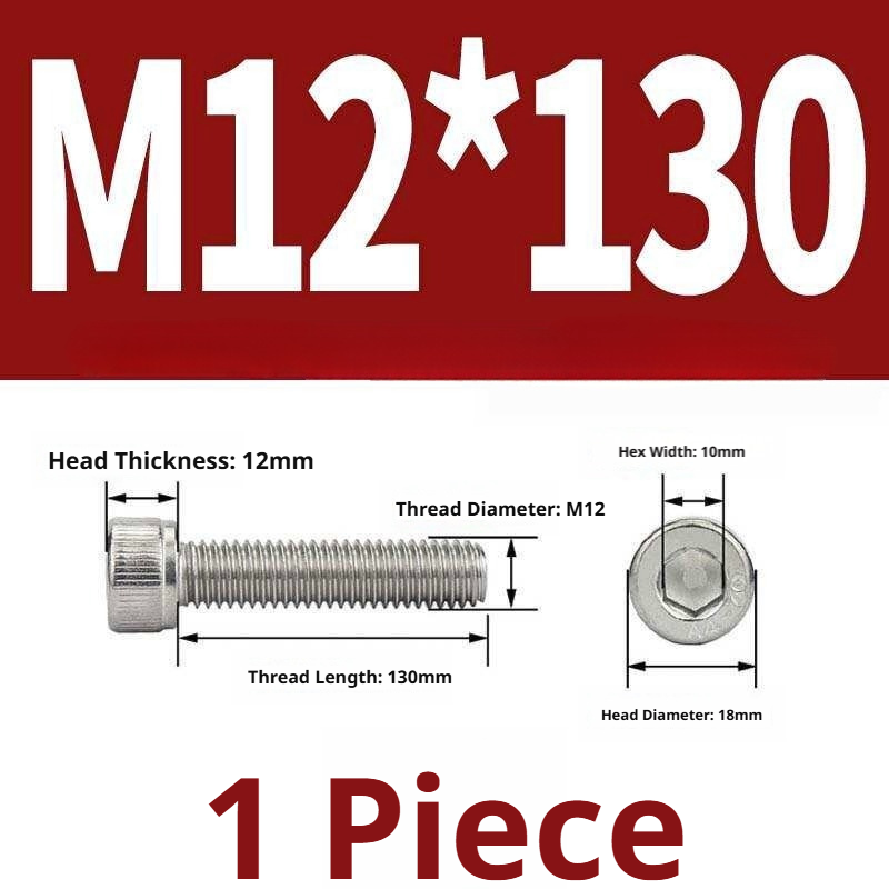 316 Stainless Steel Socket Head Cap Screws – Hex Allen Bolt, M2–M20, GB/T Standard, 4.8 Grade