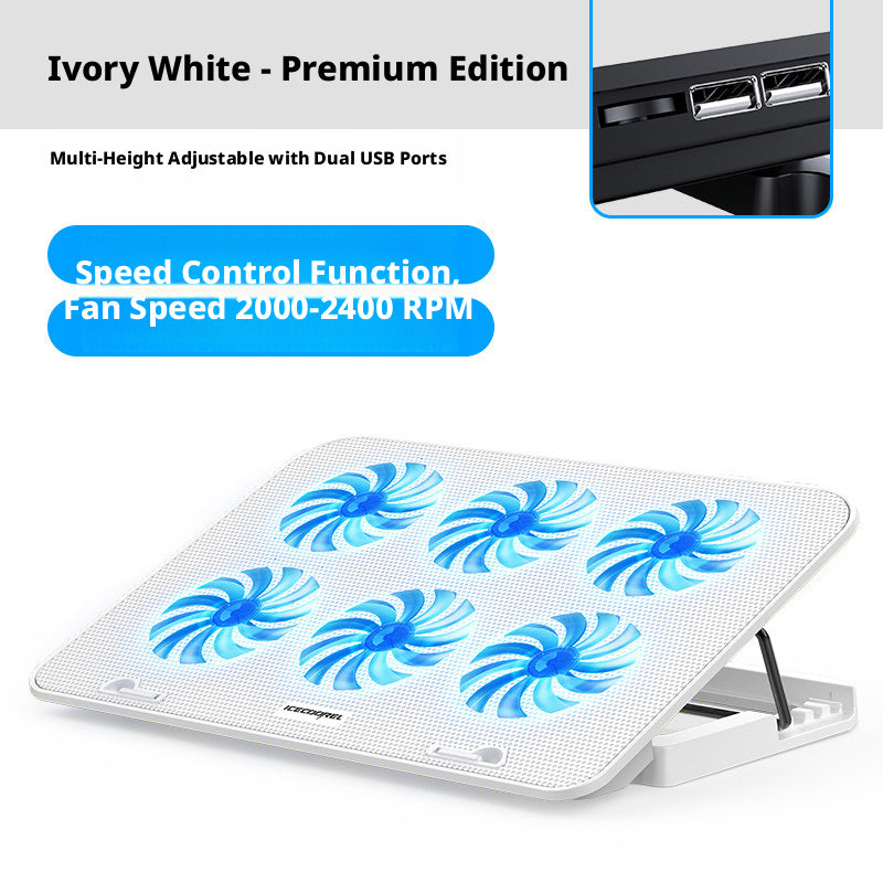 Laptop Cooling Pad with Fan Speed Control & Adjustable Stand – Quiet Cooler for 14–15.6" Gaming Laptops, Compatible with MacBook, Dell, ASUS, Lenovo, HP