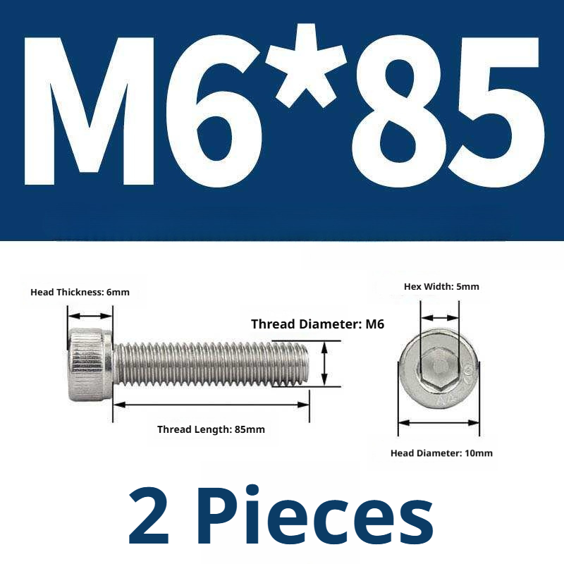 316 Stainless Steel Socket Head Cap Screws – Hex Allen Bolt, M2–M20, GB/T Standard, 4.8 Grade