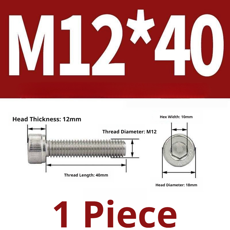 316 Stainless Steel Socket Head Cap Screws – Hex Allen Bolt, M2–M20, GB/T Standard, 4.8 Grade