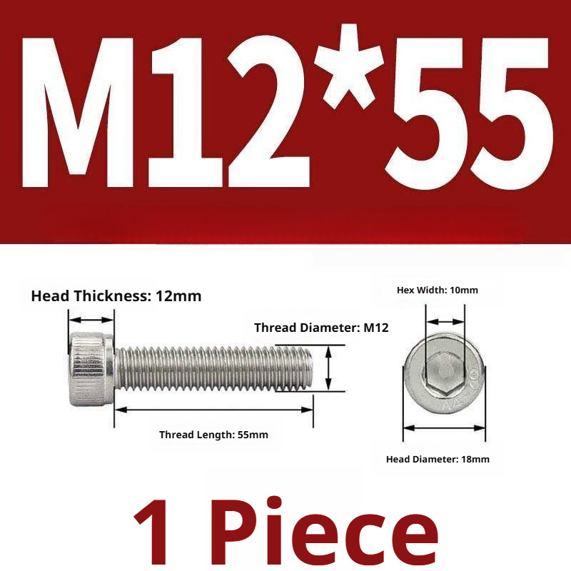 316 Stainless Steel Socket Head Cap Screws – Hex Allen Bolt, M2–M20, GB/T Standard, 4.8 Grade