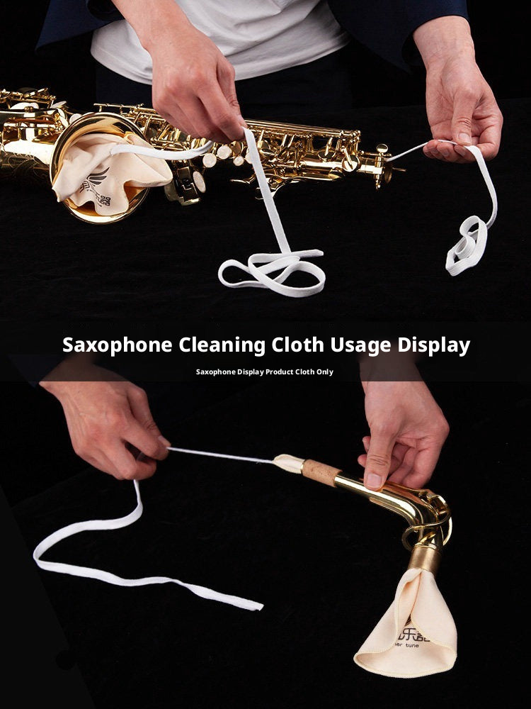 Universal Alto & Tenor Sax Cleaning Cloth Kit – Suede Wipes for Inner Chamber, Moisture & Saliva